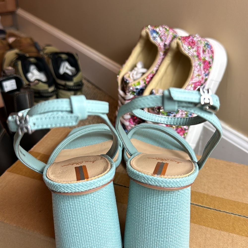 NWTIB • Sam Edelman • Womens Kia Block Heel Sandal • Tide Blue • Size 9 😍 - Picture 10 of 17